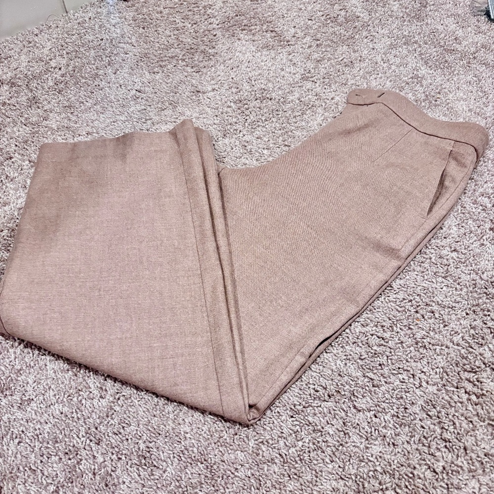 Goelia Wool Straight Leg Pants  Grey